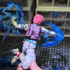 Puños personalizados 1/12 Demon Slayer Akaza y piezas de efecto viento para figura de acción de 6"