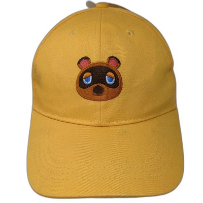 CultureFly Animal Crossing Tom Nook Snapback Hat Yellow OS Embroidered Nintendo