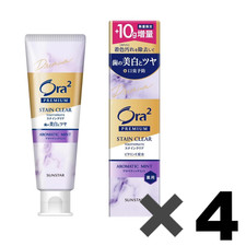 Ora2 Premium Stain Clear Toothpaste Aromatic Mint 4Pack Set 100g Whitening