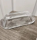 Vintage Pyrex Clear Glass Butter Dish