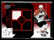 2008-09 Upper Deck Black Diamond Jerseys Quad Ruby R.J. Umberger 027/100