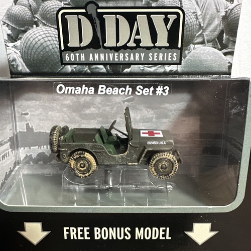 Corgi D-Day 60th Anniversary Series Die-Cast Models Omaha Beach Set #3 Jeep NIB - Picture 2 of 15
