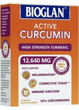 Bioglan Active Curcumin High Strength Turmeric Extract 30 Capsules BBE 03/26