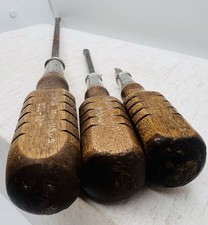 3pcs Vtg. Irwin Wood Handle Screwdrivers 800-8", 800-6" & 8000-4” Made in USA