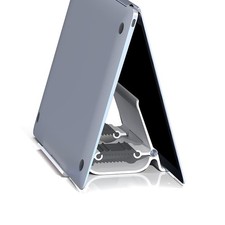 DREWCHAN 3-in-1 White Vertical Laptop Stand for Desk Gravity Locking Holder