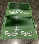 Pair of matching  Vintage Carlsberg Bar Drip Trays - Man cave Home bar Iconic!
