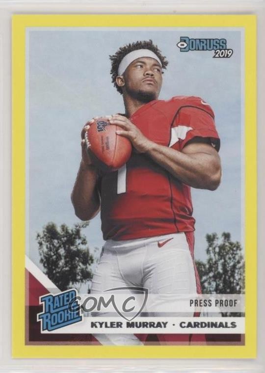 2019 Panini Donruss Rated Rookie Press Proof Yellow Kyler Murray #302 0b2a