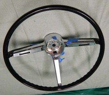 New 1967 Chevelle Steering Wheel And Shroud Black 67 Chevy Ii Nova Malibu Ss 396