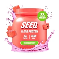Seeq Clear Protein Powder - Watermelon Wave - Whey Protein Isolate - 15 Servings