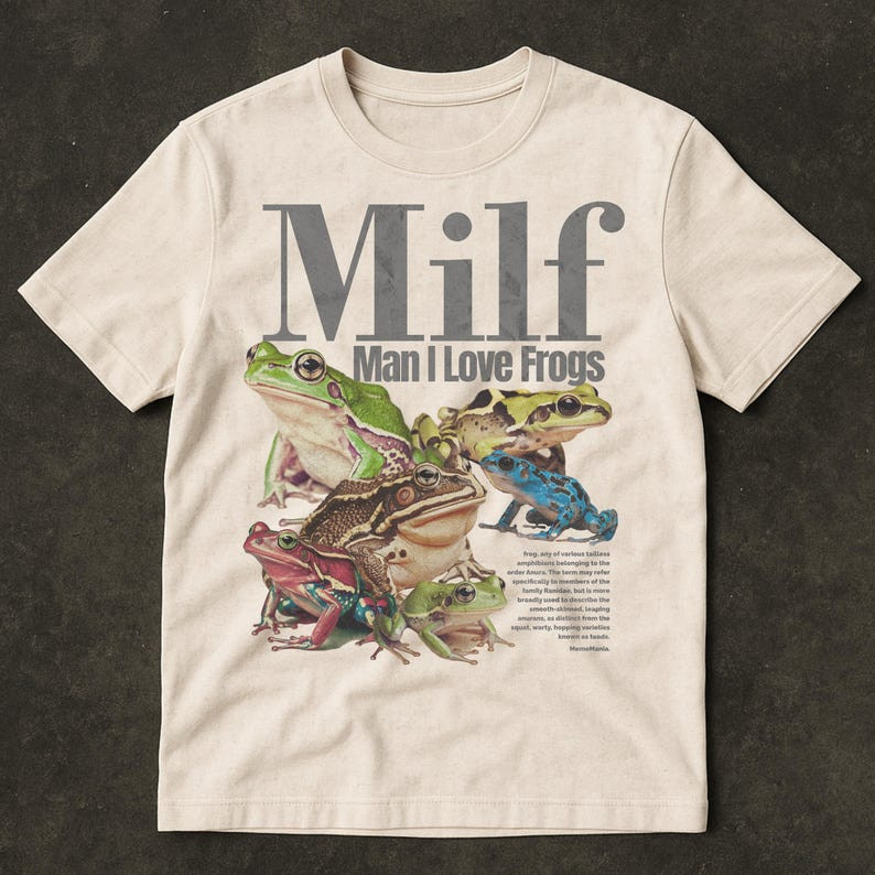 Man I Love Frogs T-Shirt Funny Frog Meme Tee Unisex