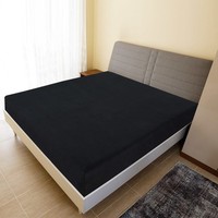 Spannbettlaken Jersey Schwarz 160X200 Cm Baumwolle