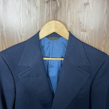 Hughes Hatcher Vintage 1950s 1960s USA Made Sport Coat Mens 38R Blue Textured