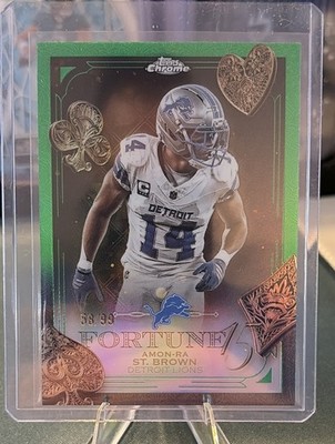 2025 Topps Chrome - Amon-Ra St. Brown Fortune 15 #F15-13 /99
