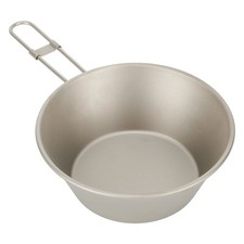 Titanbecher zum Wandern 450ml Fassungsvermögen und faltbarer Griff für Komfort – Bild 2