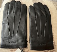 COACH Black Leather Tech Gloves Men's Size L Brand New
