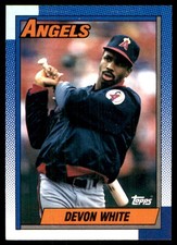 Devon White 1990 Topps #65 California Angels MLB READ FREE SHIPPING AutographDen