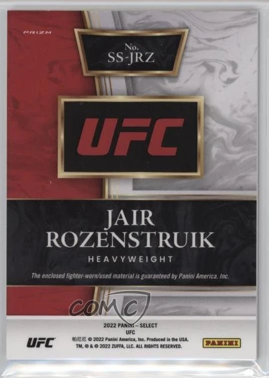 2022 Panini Select UFC Selective Swatches Jairzinho Rozenstruik Jair #SS-JRZ - Image 2 of 2