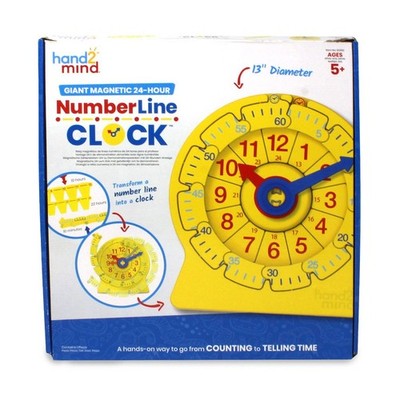 Learning Resources Hand2Mind magnetische 24-Stunden Zahlenzeilenuhr Lehrmittel