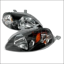 Spec-D Tuning 2LH-CV99JM-KS Crystal Housing Headlights for 99 to 00 Honda Civ...