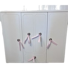 White Wooden Our Generation OG Wardrobe Closet Mirror | 18" Doll | American Girl