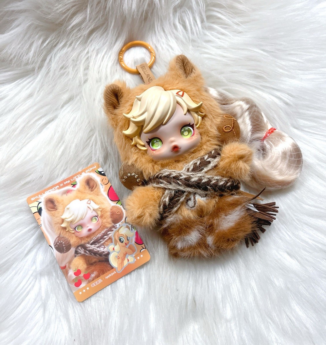 Pop Mart Skullpanda X My Little Pony Apple Jack Plush Doll Pendant