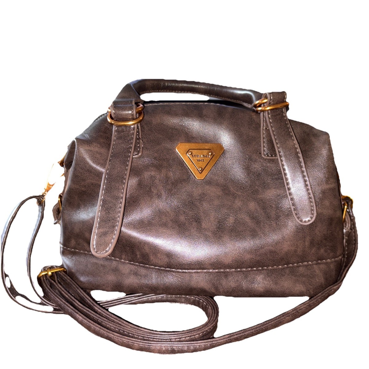 PRAVDA LA SBANDATA 古書 Luradsa Brown Genuine Leather 10”w x 7.5”h-Very Soft & In Great