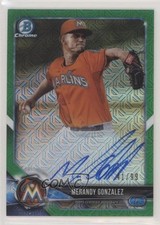 2018 Bowman Mega Box Chrome Mojo Refractor Green 41/99 Merandy Gonzalez Auto 0ks