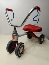 Vintage AMF Junior Tricycle Wee Wheeler RARE Red White 4 Wheels SUPER CLEAN