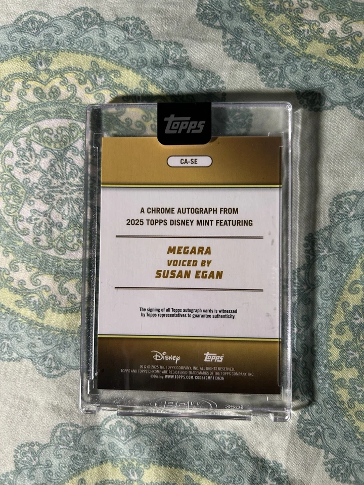 Topps Chrome Disney Minted 2025 NYCC EXCLUSIVE Susan Egan Auto /75 - Image 3 of 3