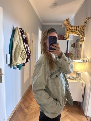 Levi's Premium Damen Denim Jacke XL Hellblau mit Brusttaschen und Knöpfen