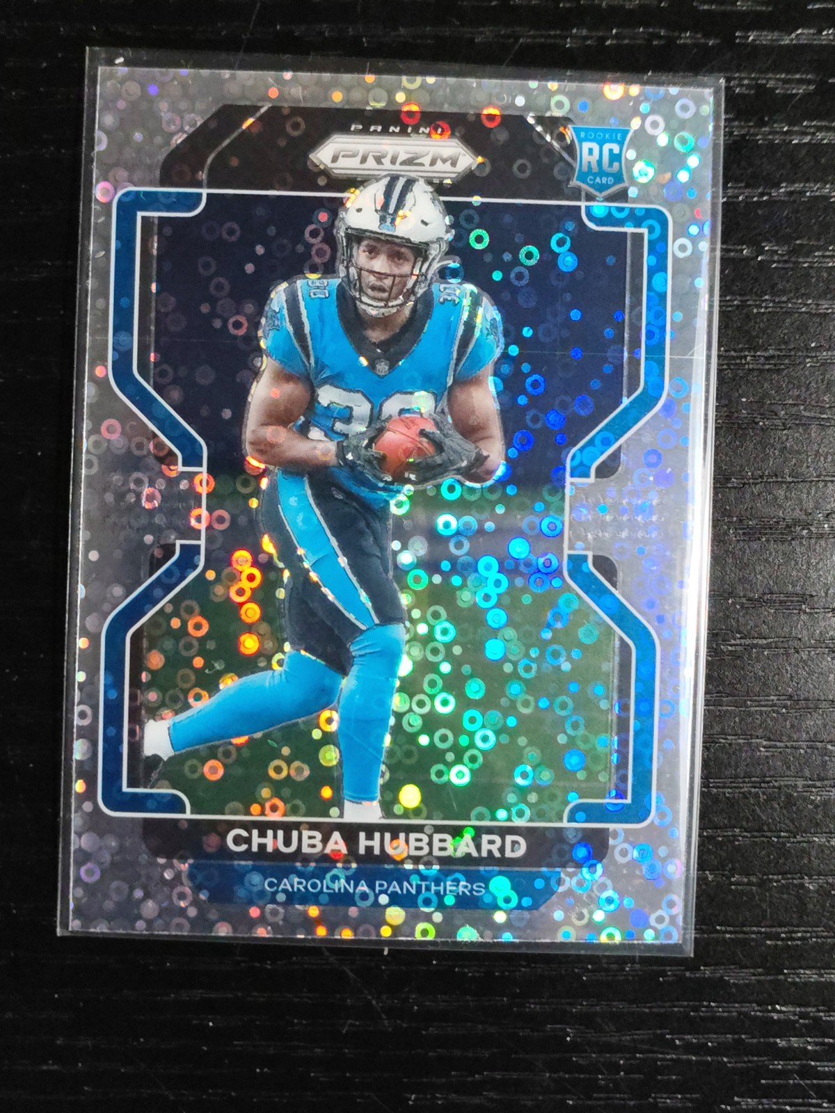 2021 Panini Prizm Chuba Hubbard #V-355 No Huddle Prizm (RC) Carolina Panthers