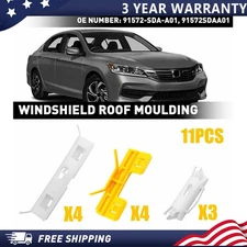 11pcs Windshield Roof Moulding Clips Repair Set For for 2007-2011 Honda Civic V