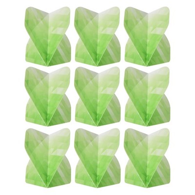 Dart Fins, 9pcs PET Standard Darts Accessories Geometric Style, Green, White