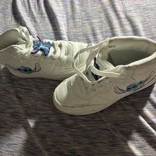Disney Stitch Girls US Size-3 White High Top Sneakers
