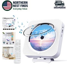 Multi-Function Bluetooth CD Music Player with Remote  LED - FM Radio Boombox