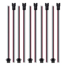 10 Pairs 3Pin JST SM Female Male Connectors 15cm 22AWG Wire LED Strip DIY