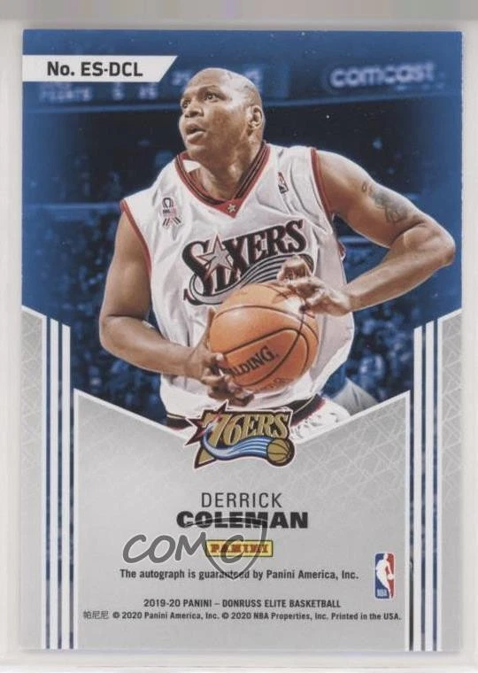 2019-20 Donruss Elite Elite Signatures Red /49 Derrick Coleman #ES-DCL Auto - Image 2 of 2