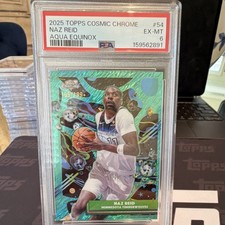 Topps 2025 Cosmic Chrome Naz Reid Aqua Equinox #54 #199/199 PSA 6
