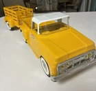1960s Tonka Stepside Pickup Truck  W/Trailer  Pressed Steel, Vintage. Repainted.