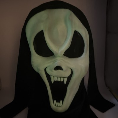 Scream Ghostface Mask Vampire Easter Unlimited Fun World Vintage Glows In Dark