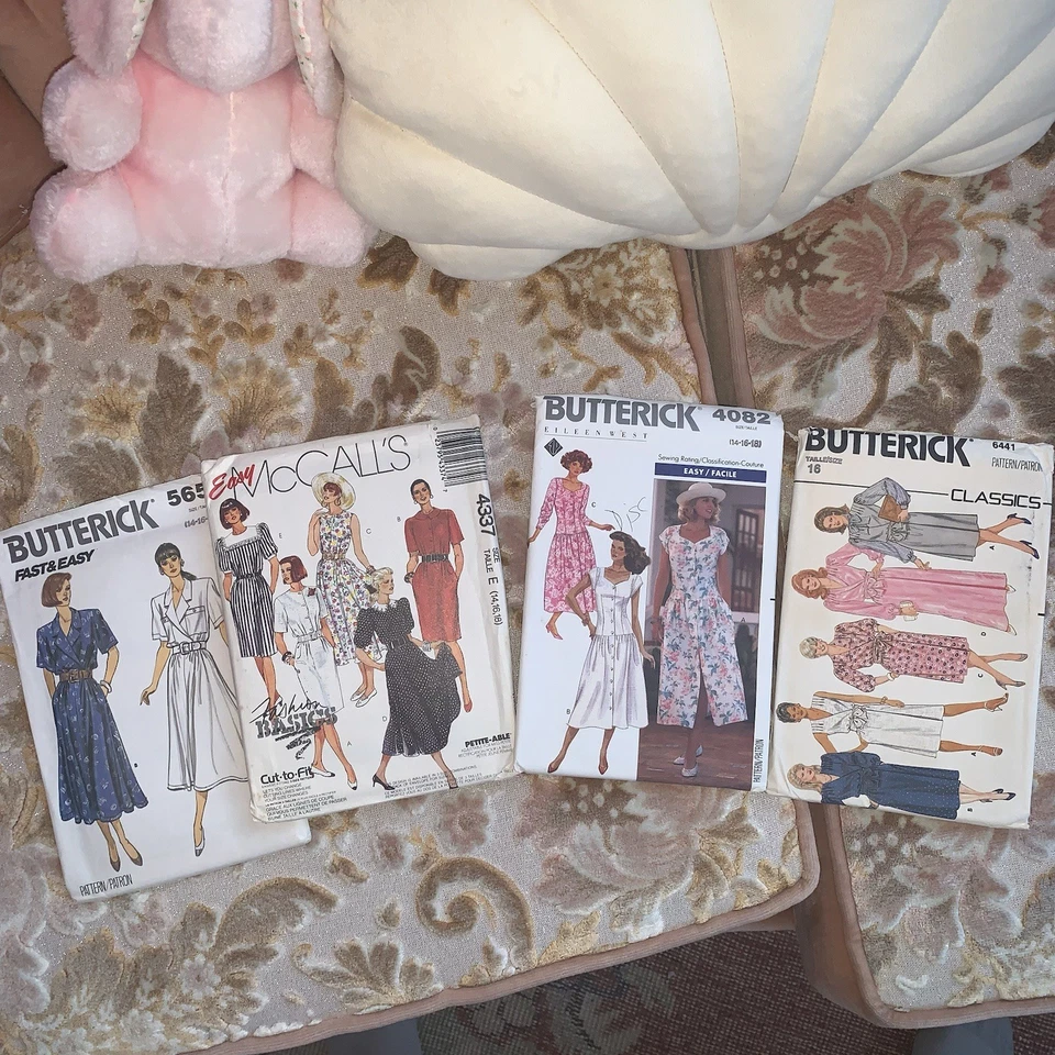 Lot Of 4 Vintage Butterick / McCall 80s/90s Sewing Patterns Women/ Size 14-18 - Image 2 of 4