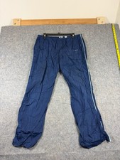 Vintage Abercrombie Fitch Track Pant Joggers Mens L Baggy Y2K Lined Blue