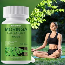 120ct Moringa Oleifera Leaf Powder 5000mg,Organic Herbal Extract Immune Support
