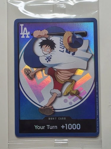 2026 One Piece Dodgers Monkey D Luffy Don Promo Card Sealed