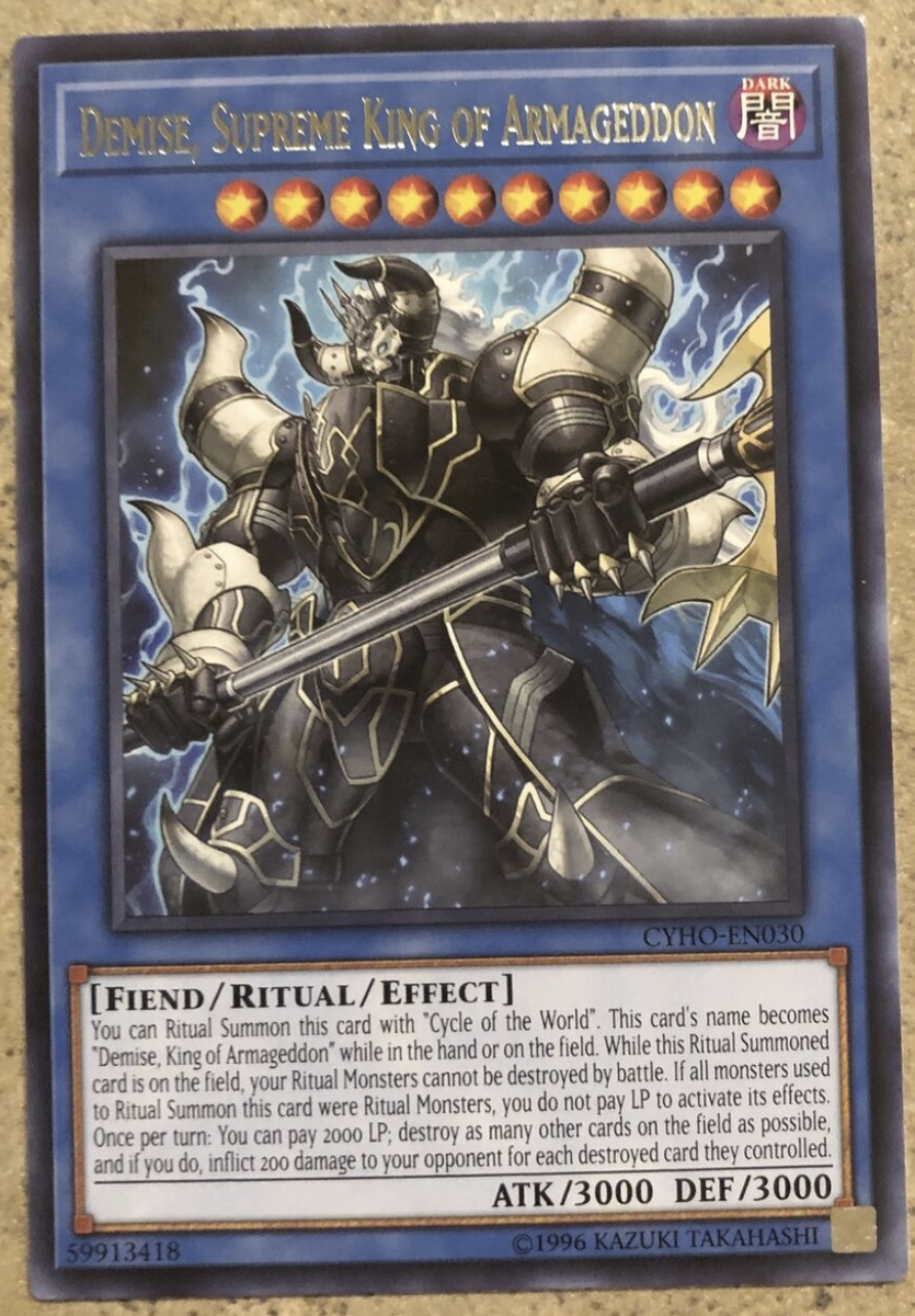 yugioh armageddon card list Yu-Gi-Oh! - Demise, Agent of - CYHO-EN028 - Common - 1st Edition Yu-Gi-Oh! - Demise, Supreme King