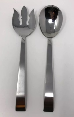 Vintage Nasco Japan Stainless Steel Salad Seving Set