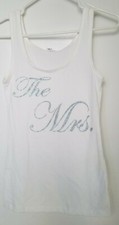 Next Level White Bridal Tank Top The Mrs. Size S