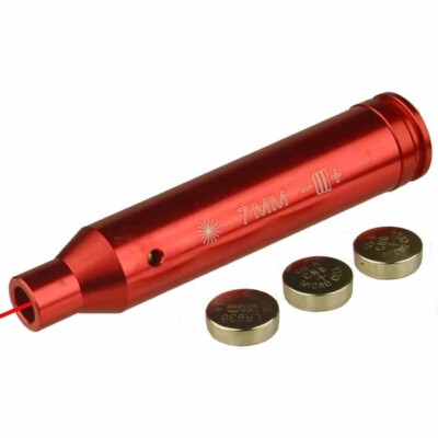 7 mm 7mm Rem MAG Laser Boresight. Sight, Boresighter, Aluminum Red Finish