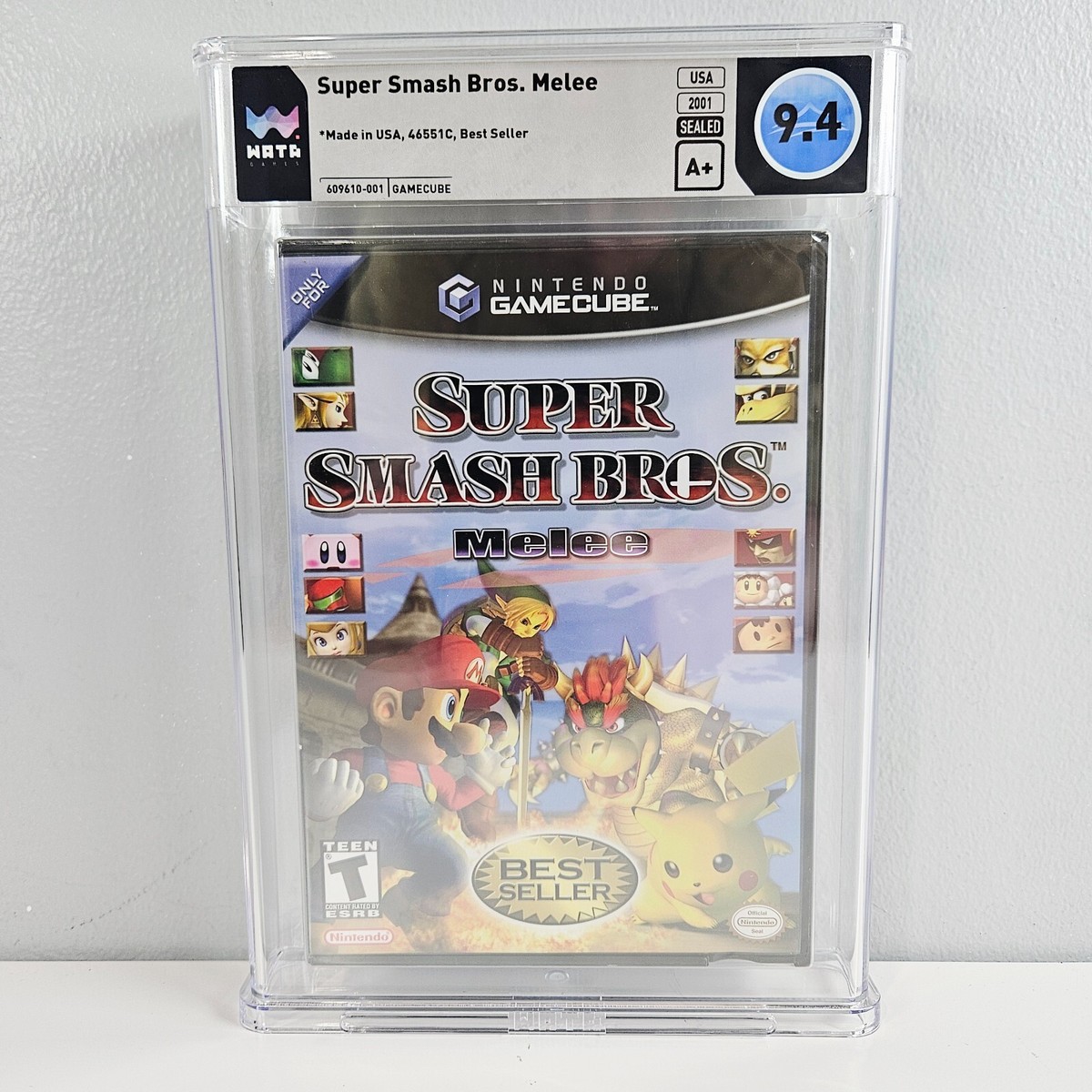 Super Smash Melee (GameCube, 2001) Graded WATA A+ New