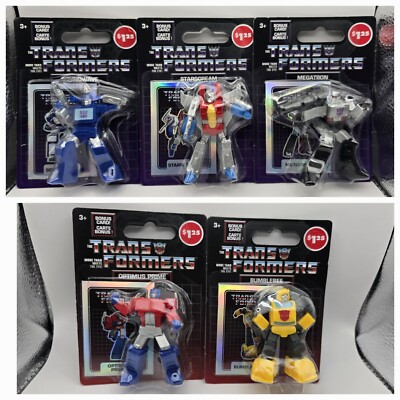 Transformers Deceptions Optimus Prime Megatron 2'' Mini Figure - Holo Card 2024